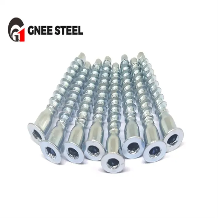 Cargols de confirmació de fusta d'acer zincat